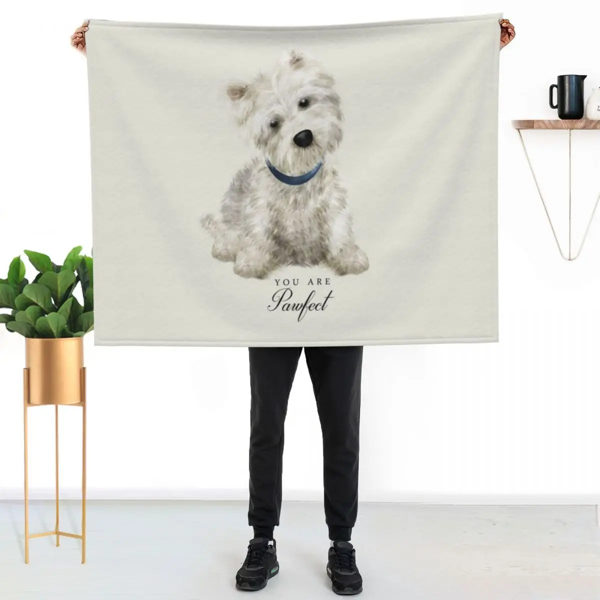 Pawfect Westie Throw Blanket Giant Sofa Luxury Brand Cute Bed Summer Beddings valentine gift ideas Blankets