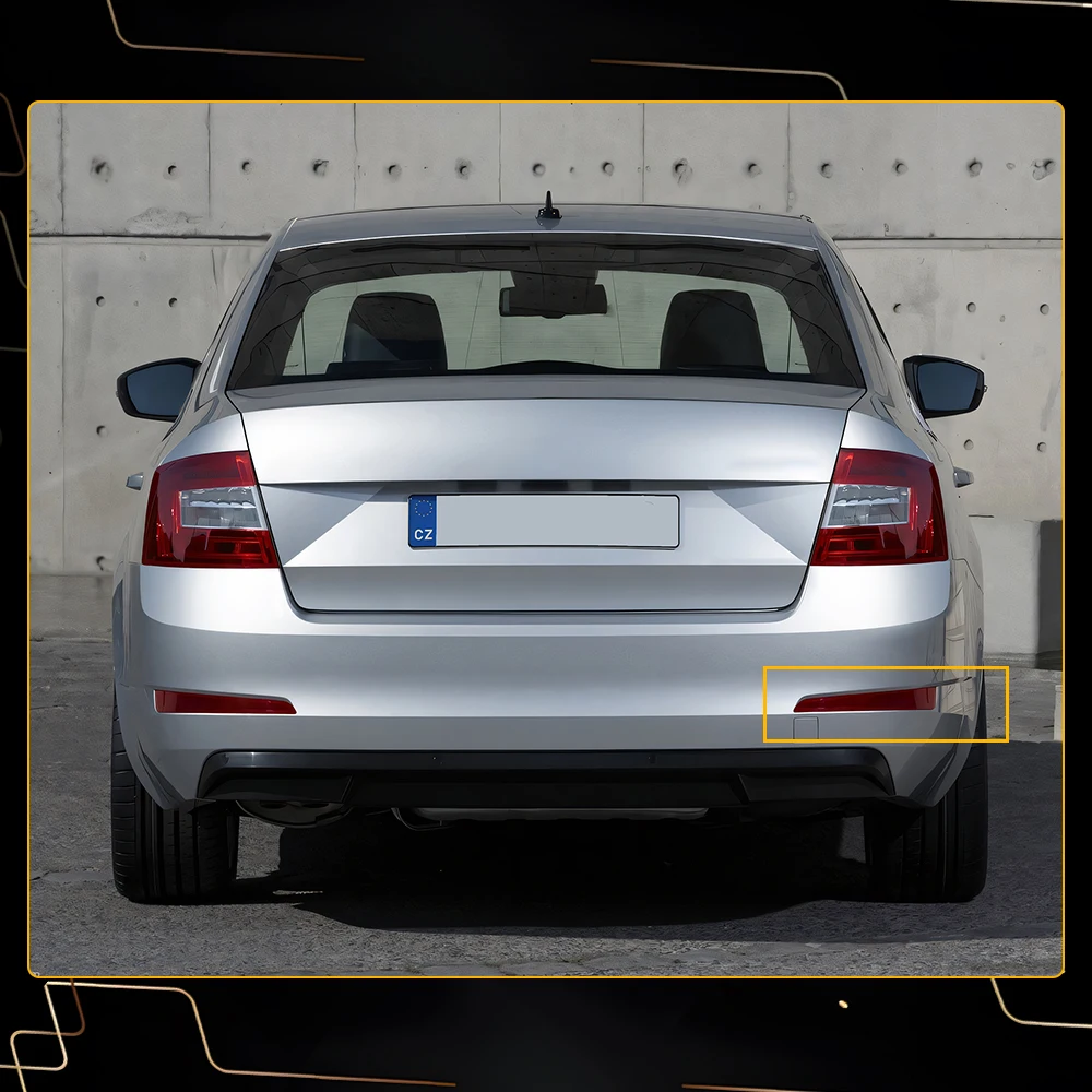 1Pc Car Rear Bumper Reflector Right Side For Skoda Octavia 2008-2013 Red Lens Taillight Warning Signal Lamps 1Z0945106