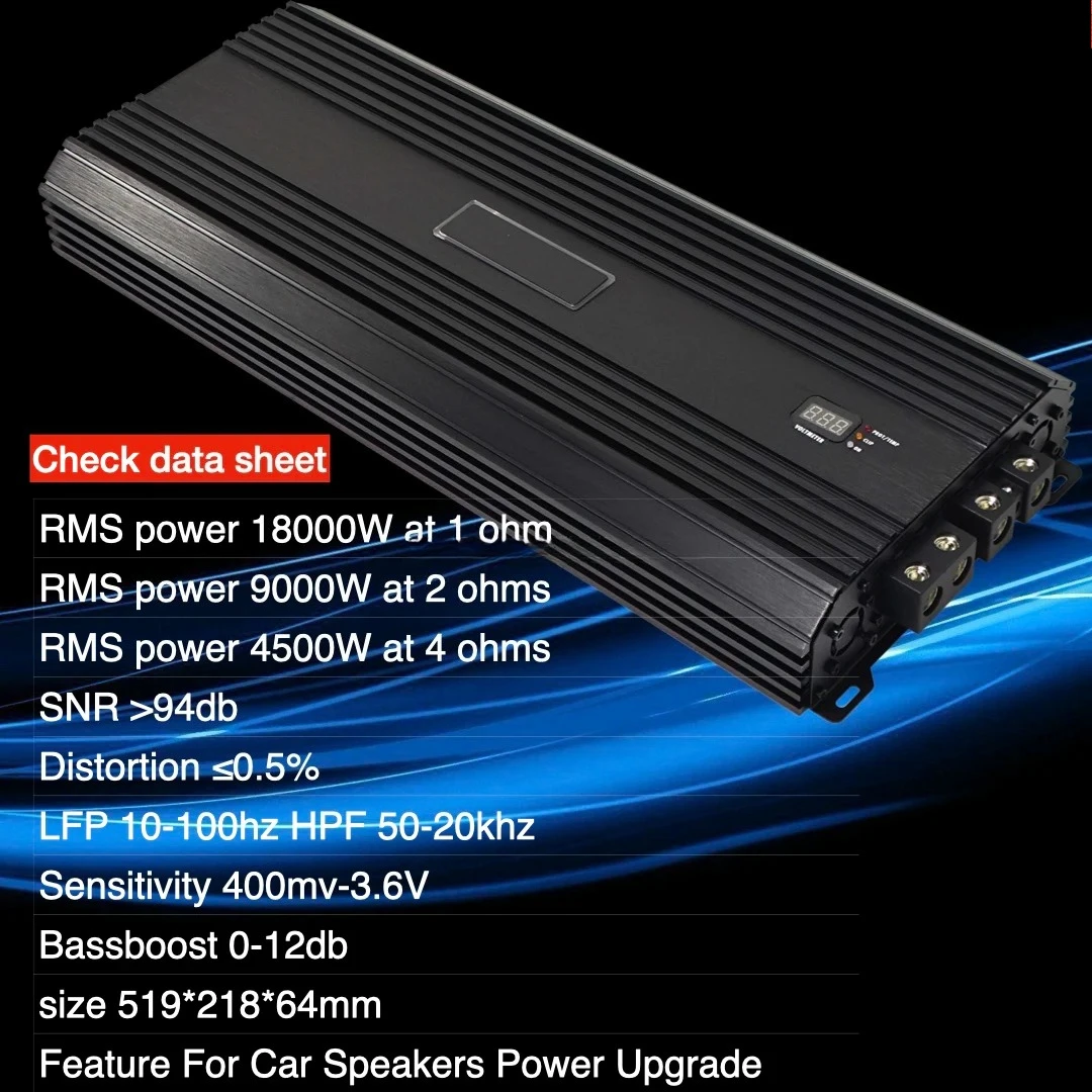 Wzmacniacz monoblokowy klasy D – Car Amplifier Class D 1 Ohm Stable recenzja i cena