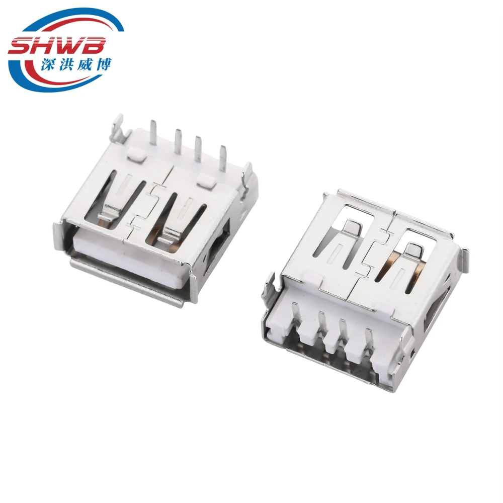 Hot Sale USB Type A B Port Female Solder Jacks Connector PCB Socket 90/180 Degree Dip SMT Horizontal Straight Insertion Patch