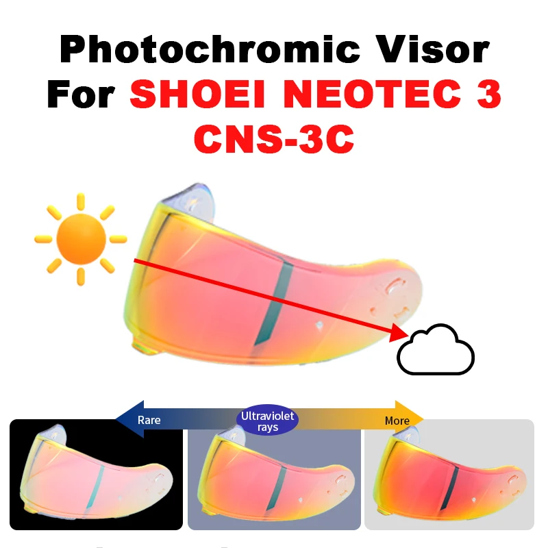 Für SHOEI Neotec3 CNS-3C Helm Visier Objektiv Windschutzscheibe Sonnenschirm Ersatz Schild Casco Moto Zubehör Capacetes