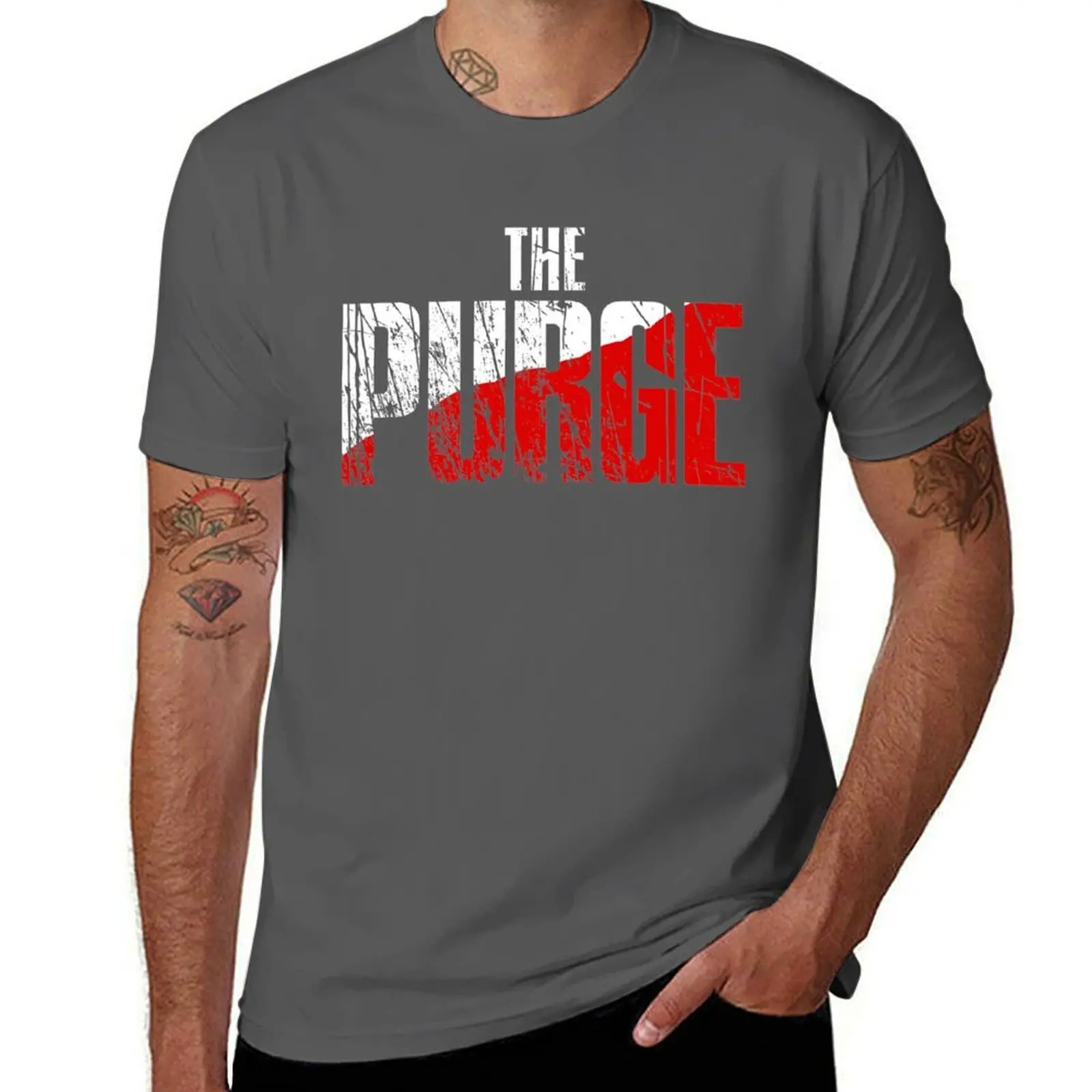 Camiseta de la serie The Purge Tv, camiseta informal con estampado de patrones