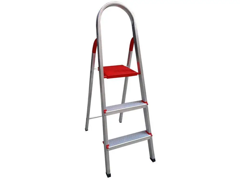 Household 3-Step Scissors Aluminum Ladder