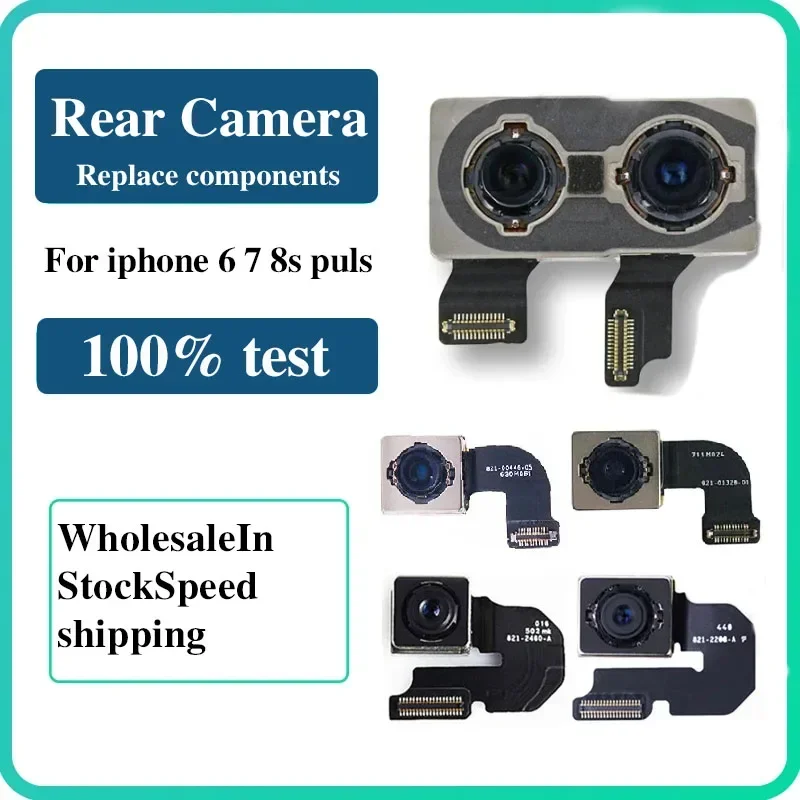 Rear Camera For iPhone 6 6S 7 8 Plus Back Camera Rear Main Lens Flex Cable Camera For iphone X XR XS MAX 11 11PRO  Camera+Gift