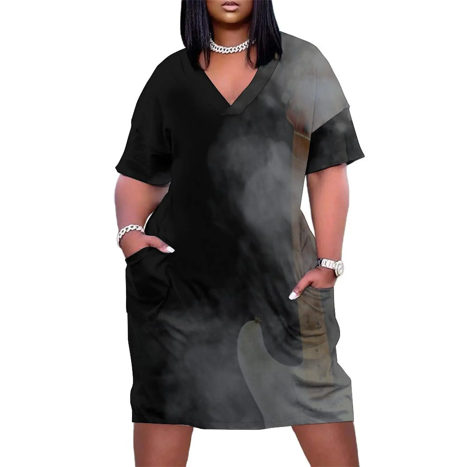 

guitar smoke Loose Pocket Dress Summer women's clothing elegant women's dresses sale Dance dresses elegant dresses for women