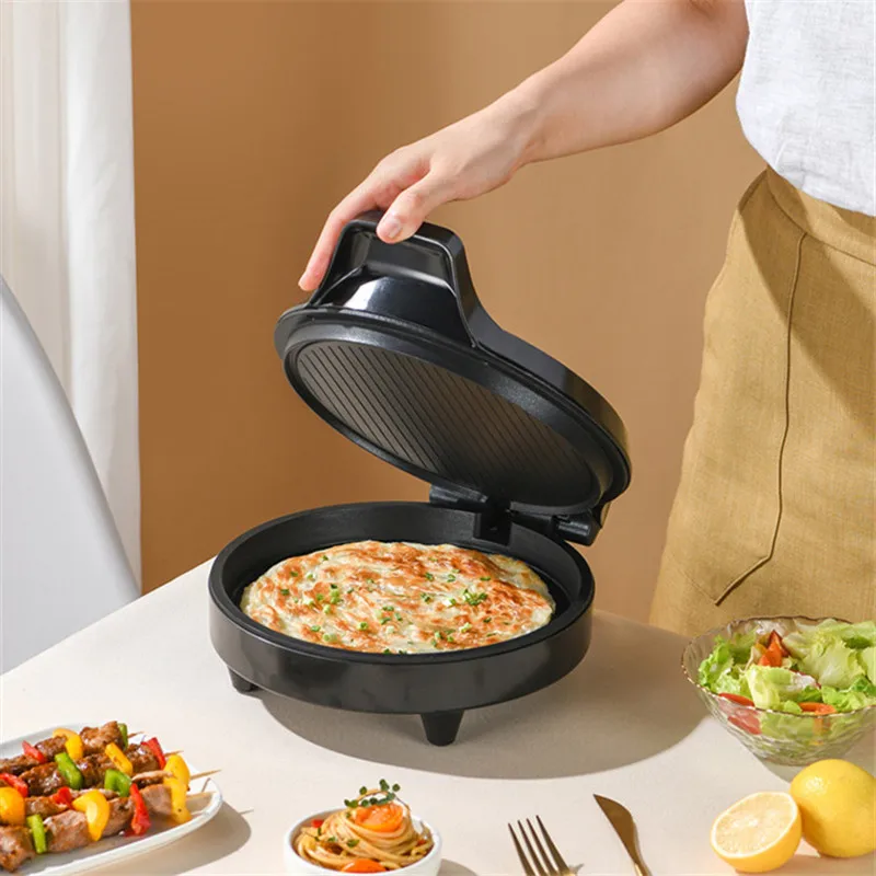 Elektrische Backform doppelseitige Heizung Suspension Typ Crepe Maker Pfanne Pfannkuchen Backen Maschine Pie Pizza Bratpfanne Grill