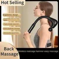 Fascial Massage Gun with Bent Long Handle,High-frequency Vibration Portable Deep Body Massager for Muscle Soreness and Fatigue