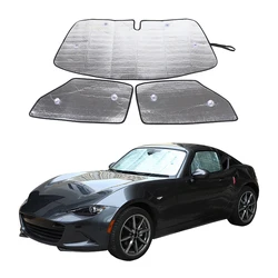 Car Full Coverage Sunshades For Mazda MX-5 2016-2023 Anti-UV Protect Window Sun Shade Visor Windshield Sunshade Car Accessories