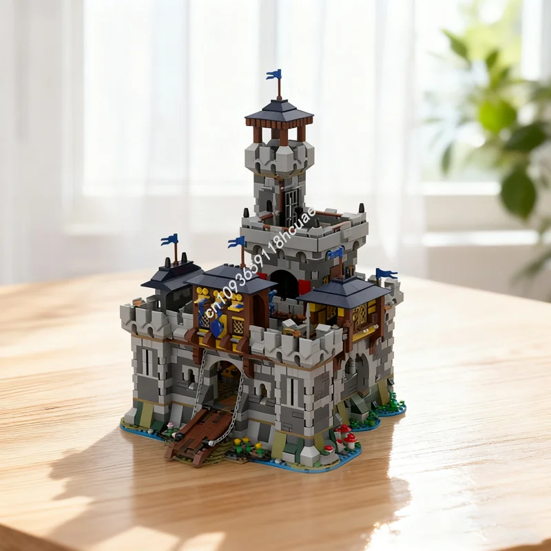Blocs de construction de château de forteresse médiévale MOC, 3026 pièces, modèle de château, cadeau de noël, jouets d'architecture à assembler, brique créative à assembler soi-même