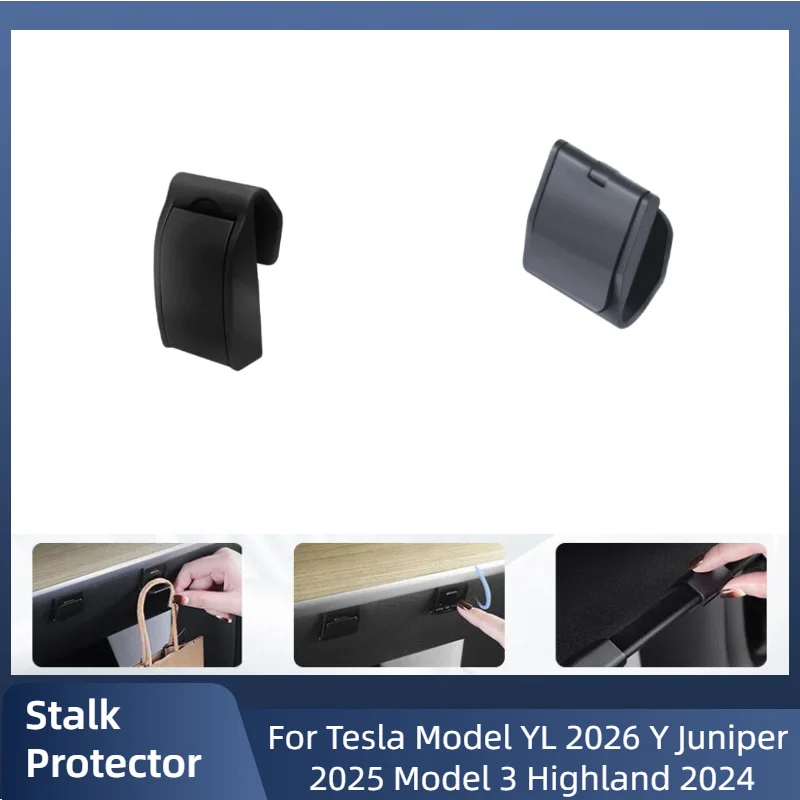 Handschuhfach-Haken für Neues Tesla Model YL/3/Y Aufbewahrungsclip Halterung für Taschen und Regenschirme Unsichtbarer Faltbarer Handschuhfach-Haken Zubehör
