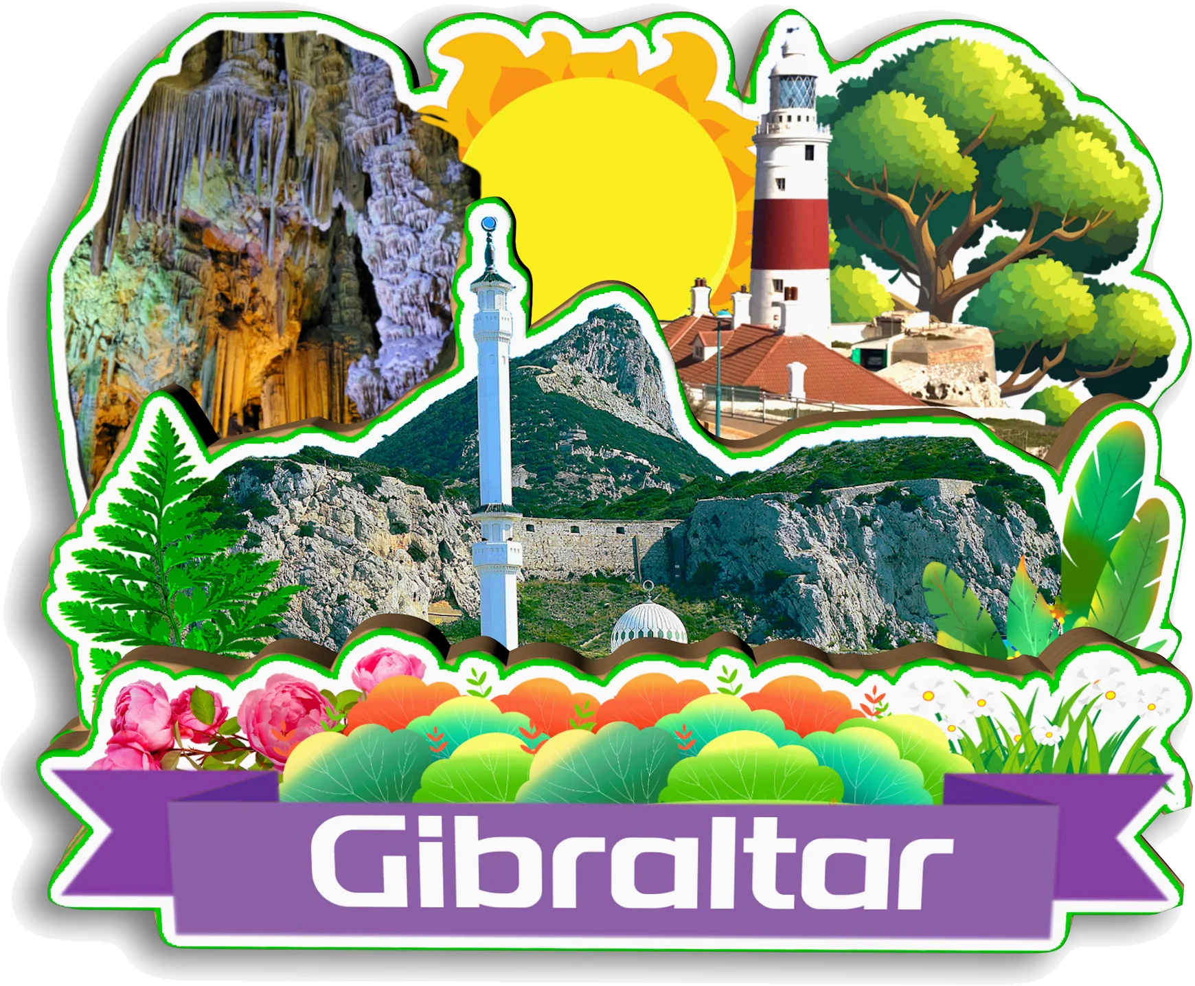 جبل طارق مغناطيس الثلاجة السفر تذكارية هدية اليدوية ديكور الثلاجة ملصق ديكور المنزل #2