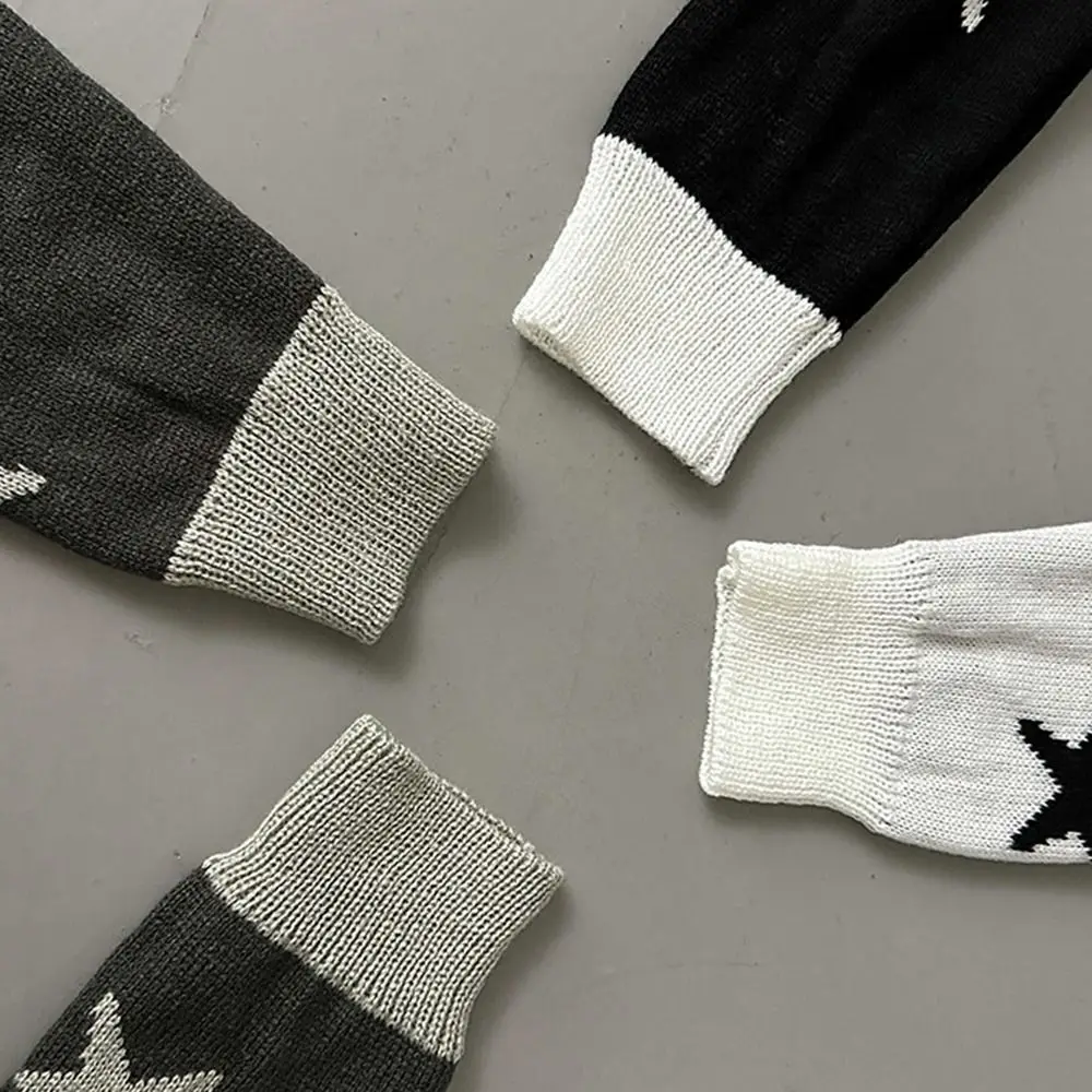 Five Pointed Star Knitted Foot Cover Double-sided Wear Harajuku Style Lolita Boots Cover JK Warm Women Leg Warmers Student