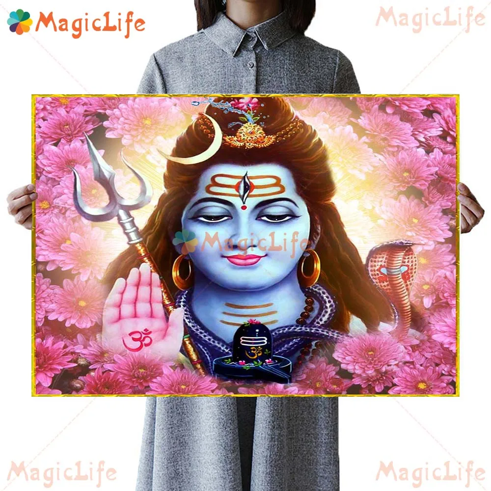 Lord Shiva Parvati Hinduism Religion Prints Posters Wall Pictures For Living Room Poster Wall Art Canvas Painting Unframed