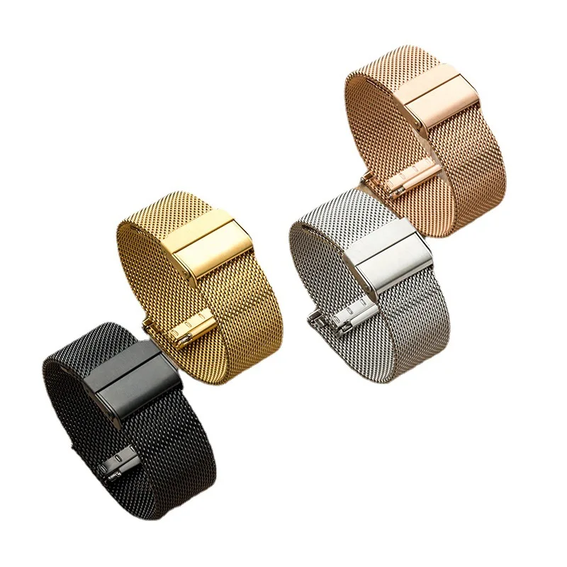 0.6 bracciale ad anello Milanese cinturini a sgancio rapido cinturino in maglia di acciaio inossidabile Strap12 13 14 16 17 18 19 20 21 22 23 24mm
