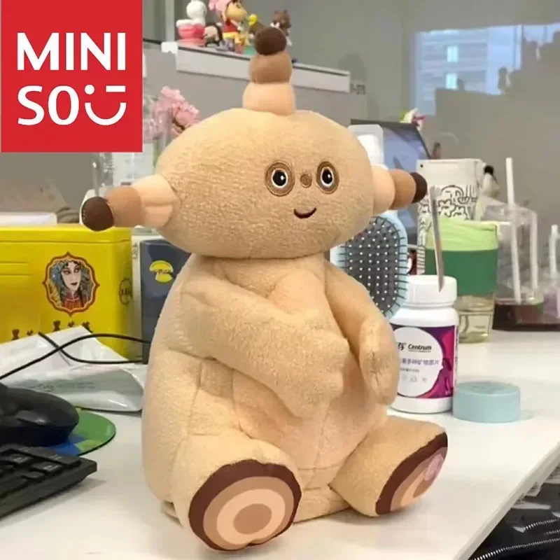 Muñeco eléctrico serie Miniso Makka Pakka, sostiene una esponja, canta, se sujeta, juguete, regalo de vacaciones