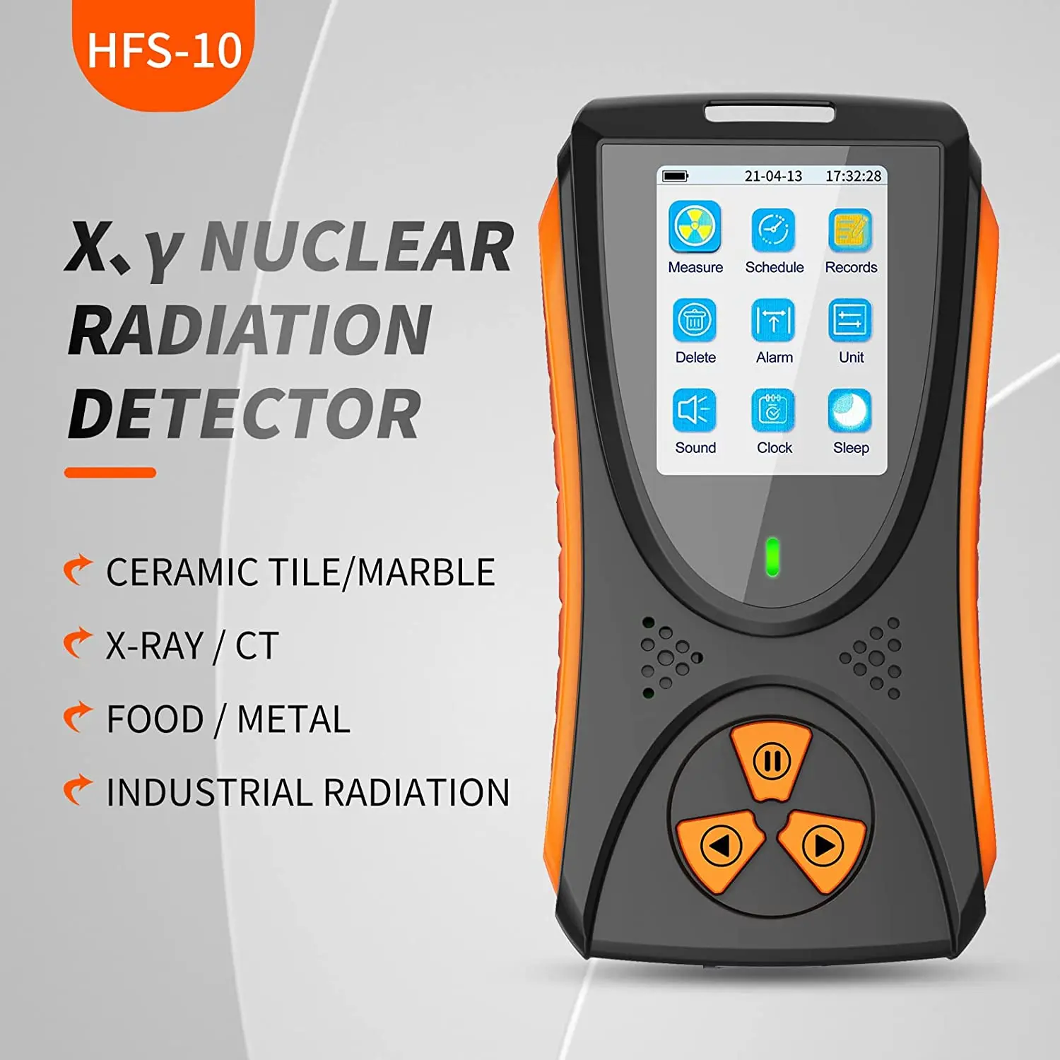 Geiger Counter Nuclear Radiation Detector, Rechargeable Beta Gamma X-Ray Portable Handheld Radiation Monitor with LCD Display