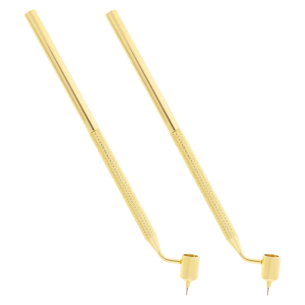 

2Pcs Fine Line Liquid Writing Pen 0.4mm Metal Paint Applicator for Detailed Calligraphy Rock Chip Repair Art Craft Supplies