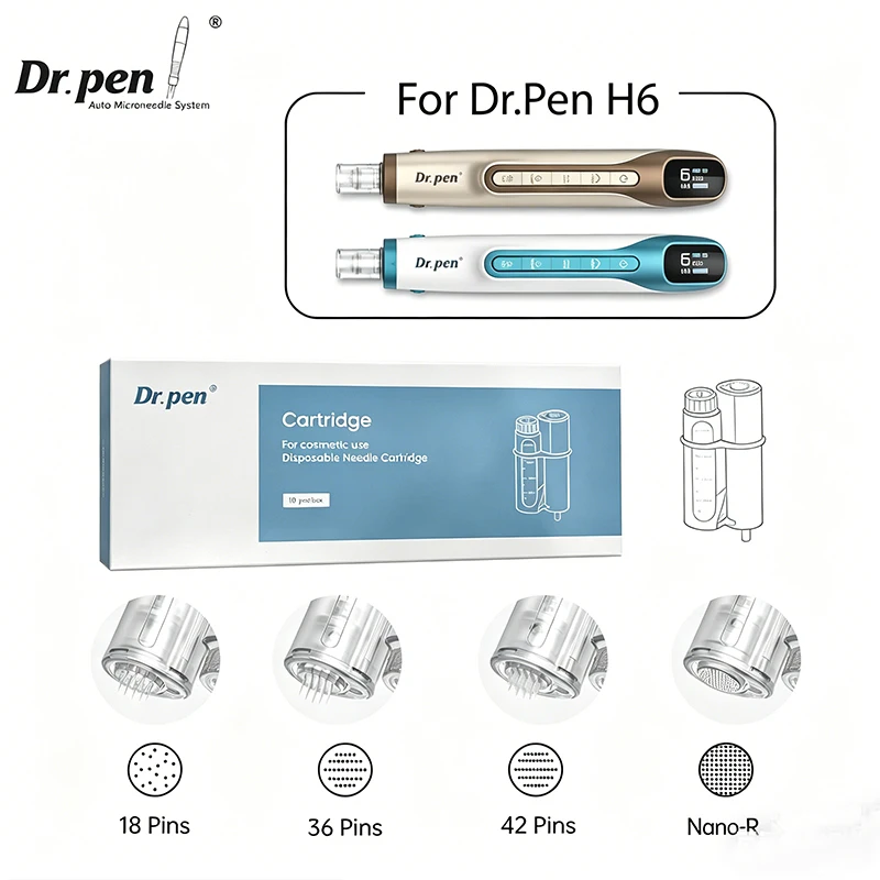 10pcs-dr-pen-h6-cartridge-derma-pen-microneedling-pen-replacement-parts-needle-kits-needles-length-025mm