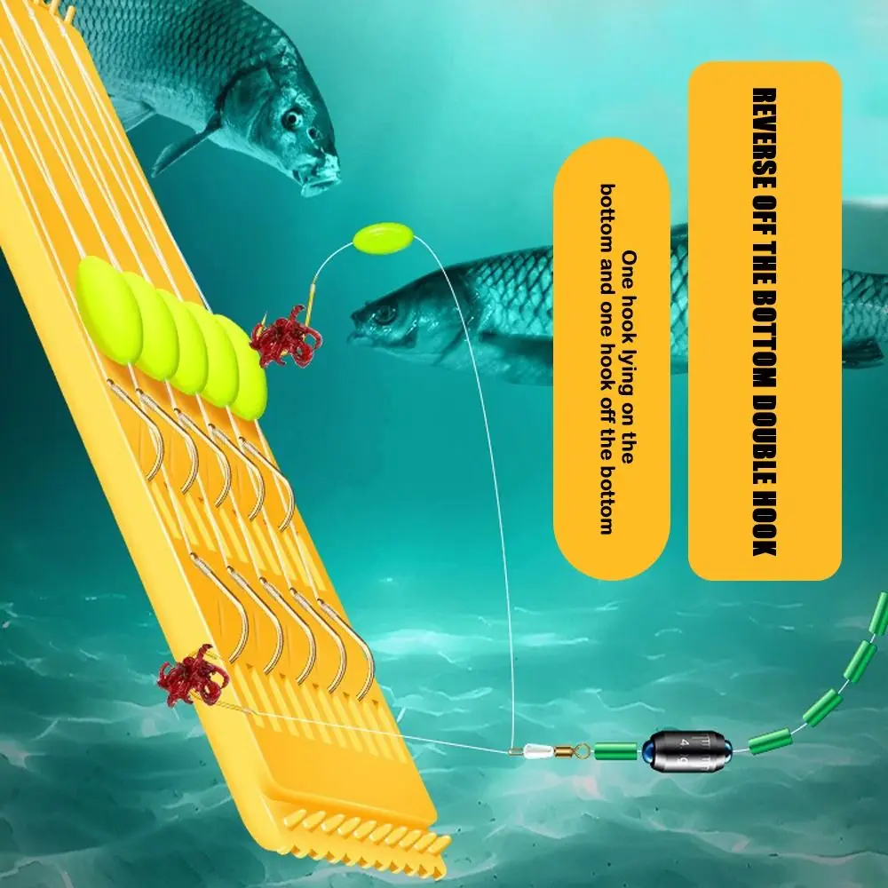 

2Pack/10pcs Double Hook Fishing Hair Rigs Hook Anti Bottom Suspension Carp Fishing Hook Ready Made Size3#-12#