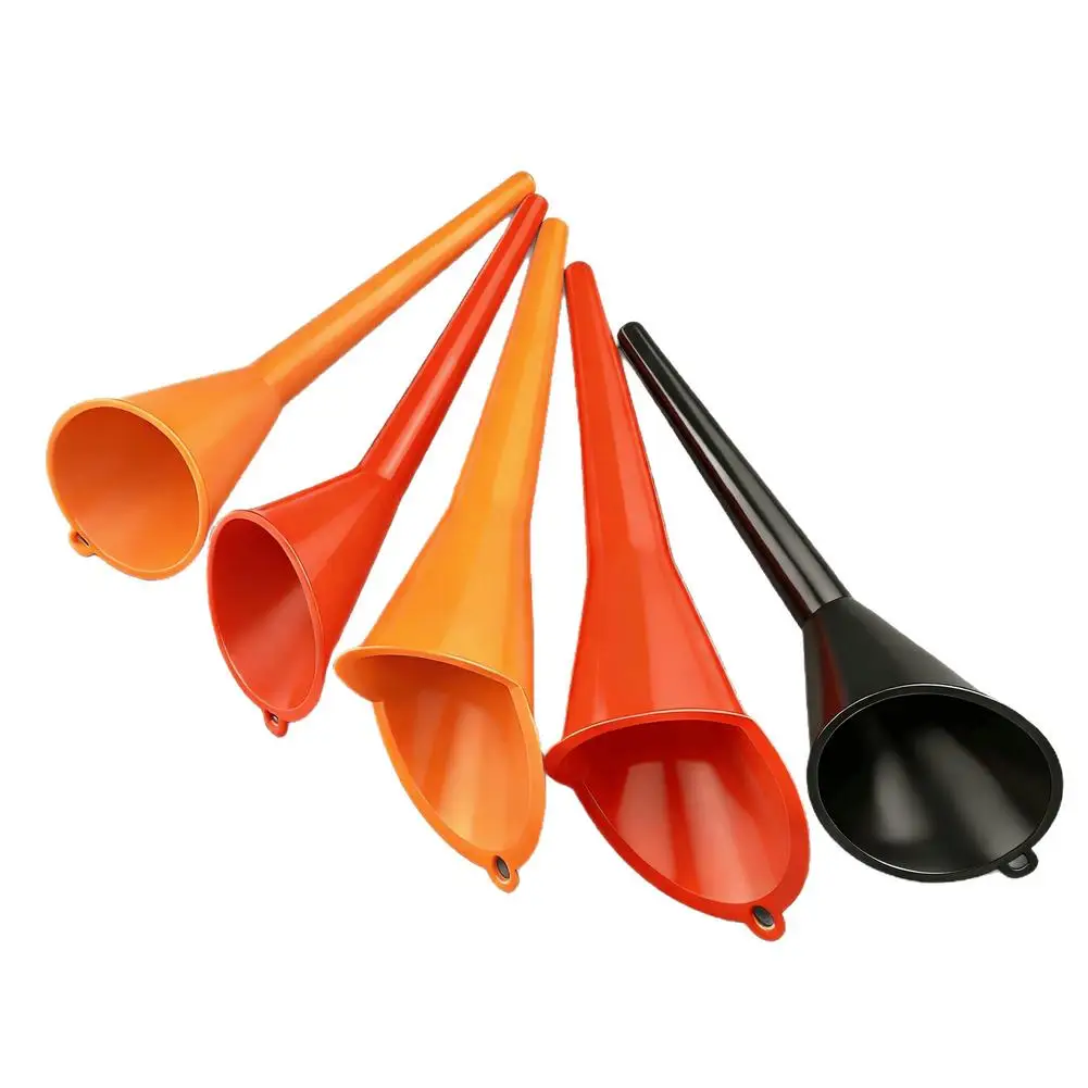 Car Long Stem Funnel Gasoline Oil Fuel Filling Tools Anti-splash Plastic Oil Funnel Car Motorcycle Refueling Funnels Accessories