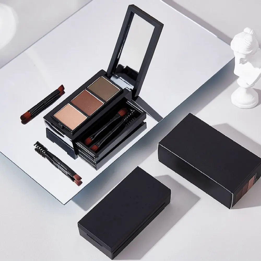 For REVERIE DIARY Brow Palette 3 Color Waterproof Eyebrow Powder Natural Finishing Makeup Precise Filling Eyebrow Kit