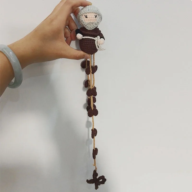 Crochet Christening Jio Teresinha engagement Communion birthday Bridal Rosary with Saint Christmas Gift Home Decoration