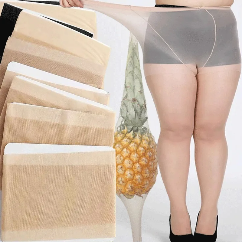 Plus Size Women  Anti-Scratch Stockings, Invisible Breathable High Waist Tights, Stretchy Anti-Slip Pantyhose Hosiery Long Socks