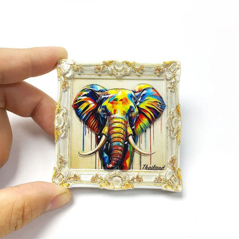 Recuerdos de Tailandia, pegatinas magnéticas para refrigerador de alta apariencia de animales, decoraciones 3D para el hogar con personalidad de celebridades de Internet