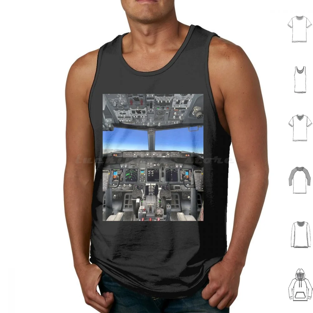 Flight Sim 737 In Flight Tank Tops Print Cotton Flight Sim Microsoft Flight Simulator 2021 Flight Simulator Flight