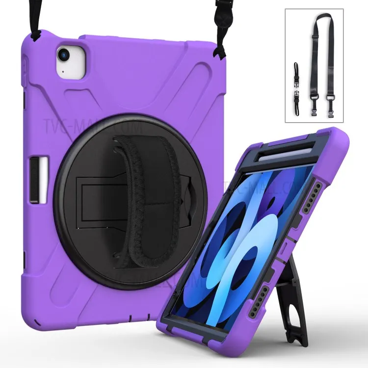 

For iPad Air 11 (2025) / (2024) / Air (2020) / Air (2022) / Pro 11 (2022) / (2021) / (2020) / (2018) Kickstand Case with Strap -