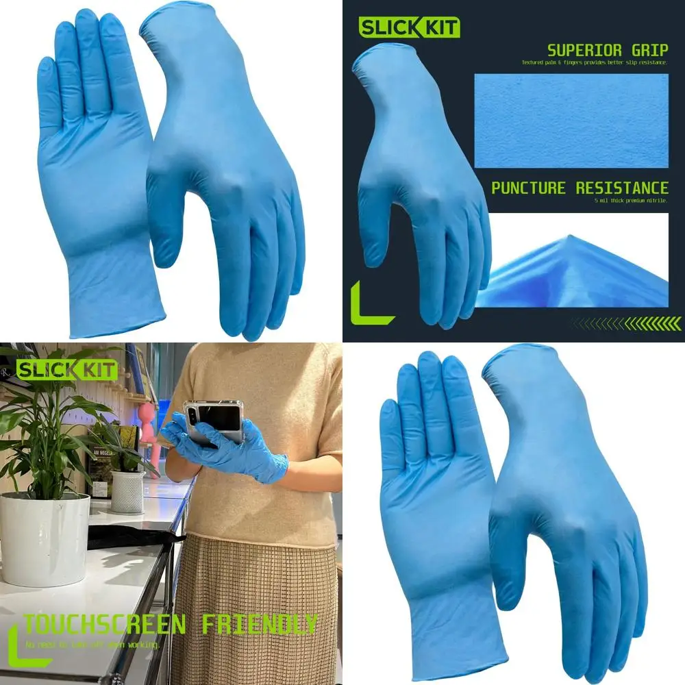 

5 Mil Powder-Free Nitrile Gloves, Latex-Free, Industrial and Automotive Cleaning, Non-Sterile