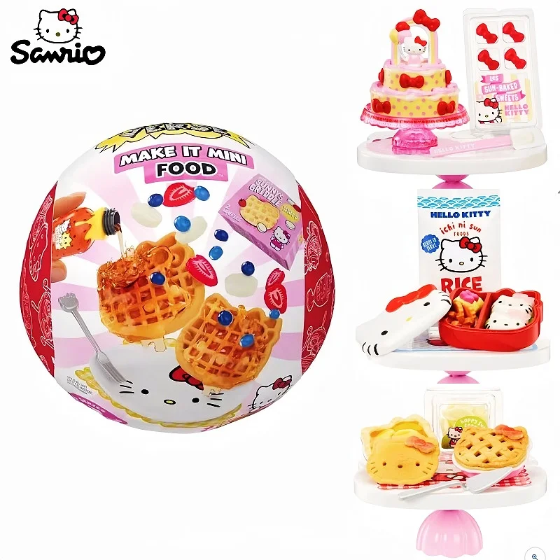 

Новый Sanrio Hello Kitty, мини-кухонный десертный мяч, еда, игра-сюрприз, чайная игрушка, слепая коробка, игрушка ручной работы, подарок для детей
