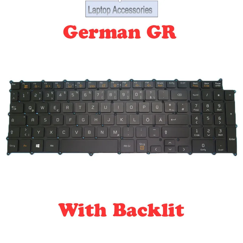 HJ Backlit Black/White KR GR UK SP IT PO BR Keyboard For LG 17Z90N 17Z90N-V 17Z90N-R 17Z90N-N 17ZD90N 17ZD90N-V 17Z95N 17Z95N-G