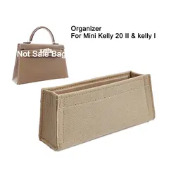 Purse Organizer for Kelly 20 mini 2 , Bag Organizer Insert Tote Sholouder Bag Liner Fit Mini 1