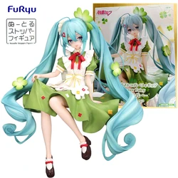 In Stock FuRyu Noodle Stopper Hatsune Miku Flower Fairy -Four-Leaf Clover- PVC 15CM Anime Action Figures Model Collection Toy