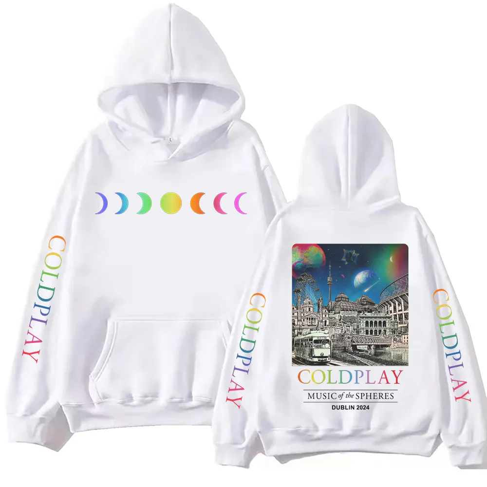 COLD-PLAY Music Of The Spheres World Tour Hoodie Harajuku Hip Hop Pullover Tops Sweatshirt Fans Gift