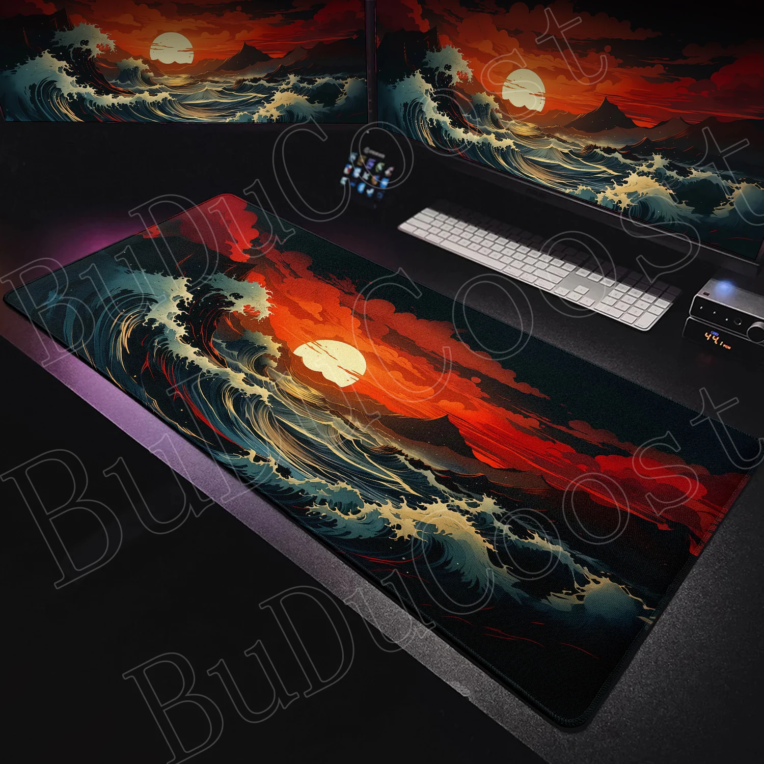 

Vintage Moonlight Oil Painting Mauspad Ultra Smooth Surface Non-slip Rubber Mousepad Washable Pc Gaming Accessories Office Decor