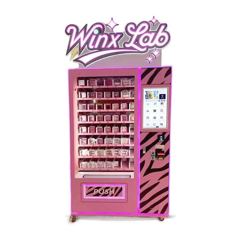 Intelligent Makeup Vending Machine with Interactive Display, Self-Serve Cosmetic Kiosk for Airports, Hotels, and Retail Stores