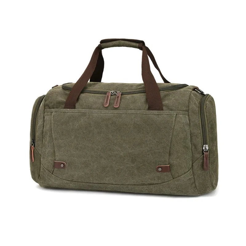 

Nesitu Highend Big Large Capacity Vintage Blue Grey Green Coffee Black Canvas Business Trip Women Men Travel Bag Duffle M1018