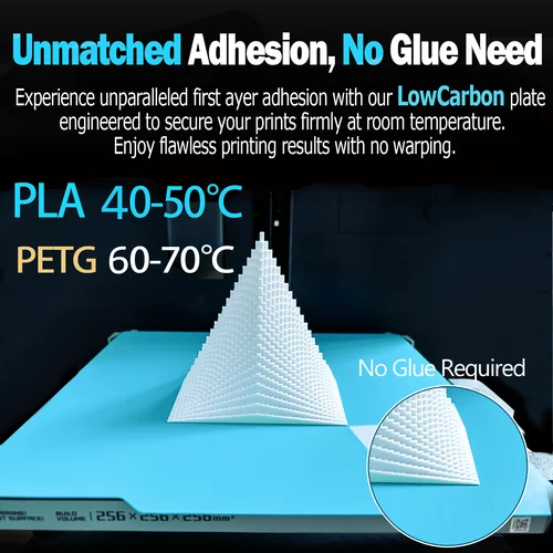 Imagen 2 del producto Placa de construcción para laboratorio Bambu, placa fría de baja temperatura para laboratorio Bambu P1P A1 X1 X1c P1S P2S, acero de resorte 257x257 Bambulab A1