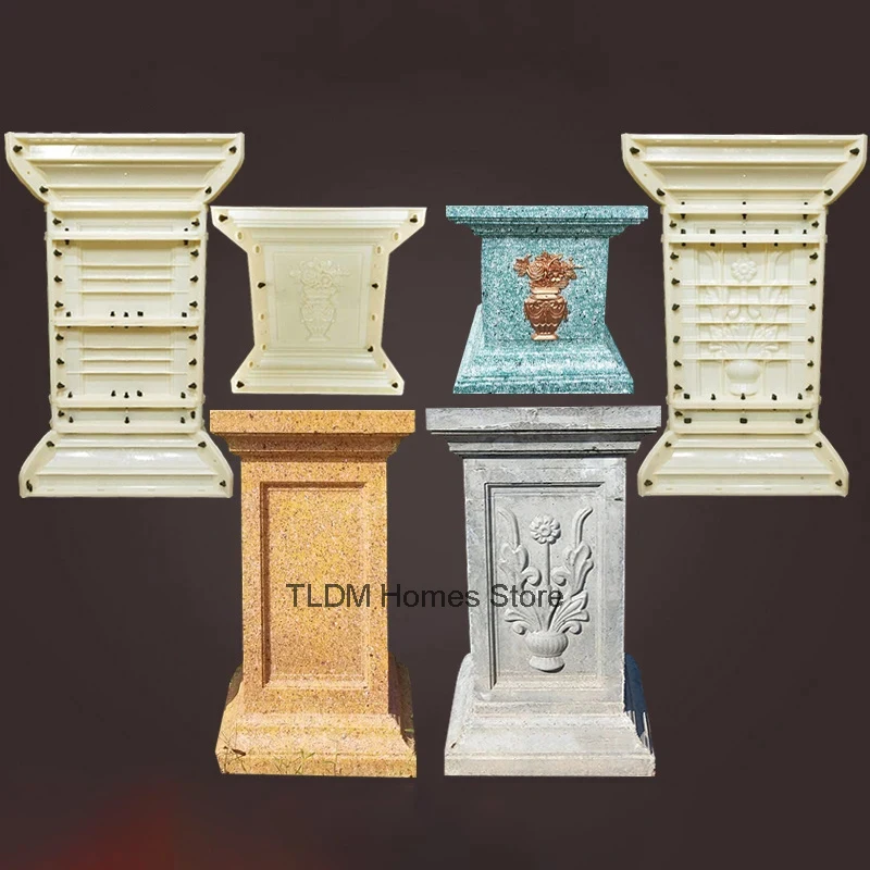 Corner Column Pier Gate Roman Column Foot Base Chinese Square Pier Mold Cement Balcony Railing Building Mold