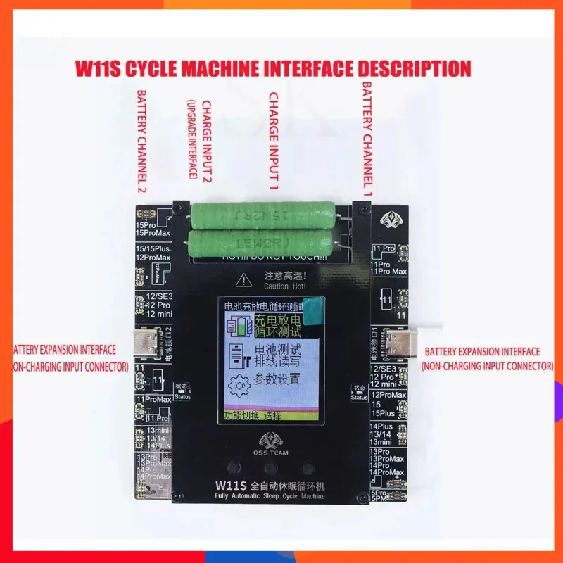 

W10 W11s Battery Life Pop-Up Tester, Quickly Improve IPhone 11 12 13 14 15 Pro Max Battery Health And Replacement Battery Tool