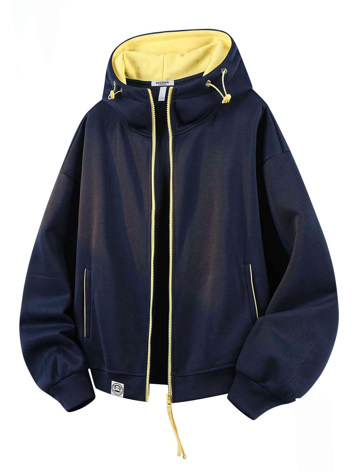 

PaulFrank Men's Hooded Cardigan Sweatirt Fce Lined Loose Fit Thiened Winter Outerwear Casual Sle Zipper Closure