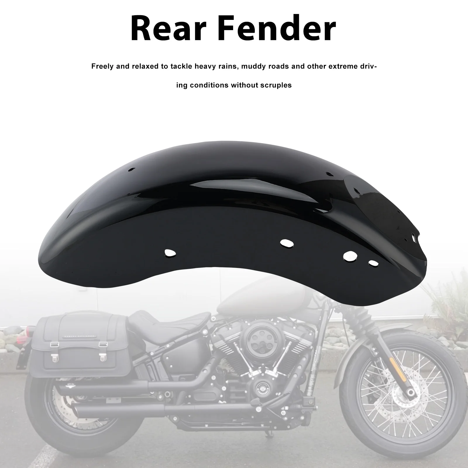 Topteng Rear Fender for Softail Slim FLSL Standard FXBB FXBBS FXST 2018 2019 2020 2021 2022 2023 2024 2025 2026
