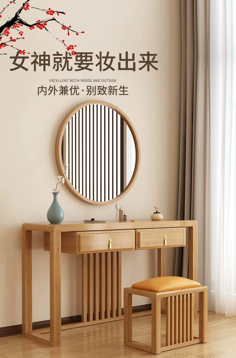 مرآة زينة مستديرة من Nanzhu، مرآة مثبتة على الحائط، مثبتة على الحائط، حوض حمام غير مثقوب