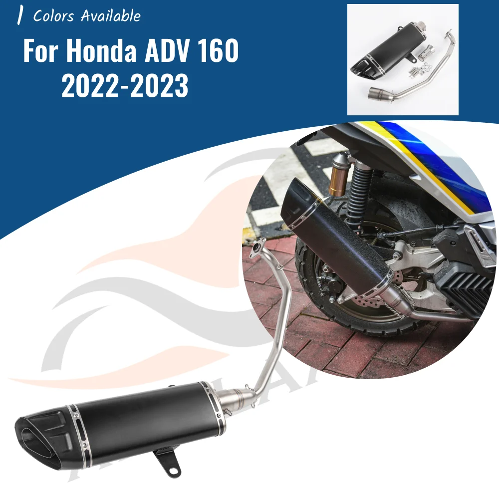 Motorcycle Exhaust Muffler Pipe Modified Part For Honda ADV160 2022 2023 ADV 160 Stainless Steel Accessories