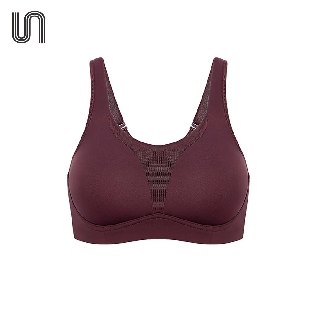 New Arrival Summer Sports Bra High Impact Padded Wireless Supportive Plus Size Workout Fitness Bras Solid  Sofe Mesh Underwear