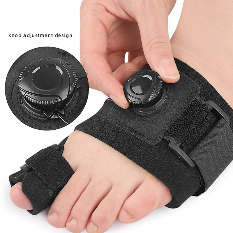 Bunion Corrector With Toe Separators, Orthopedic Toe Straightener, Adjustable Knob Bunion Splint For Bunion Relief