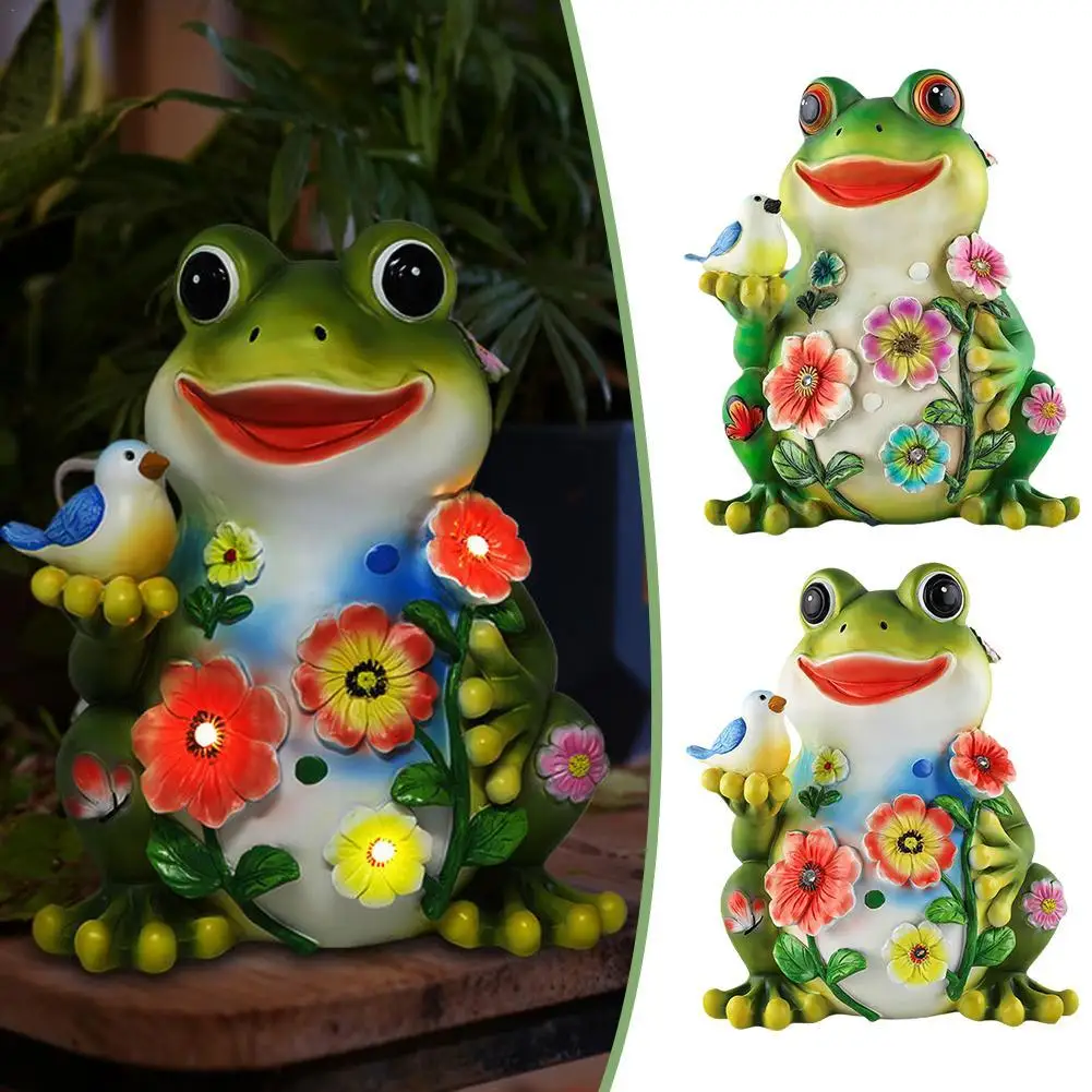 

Solar Frog Statue Light Waterproof Cute Frog Decorative Light Suitable For Garden Courtyard Decoration Old/regular Style