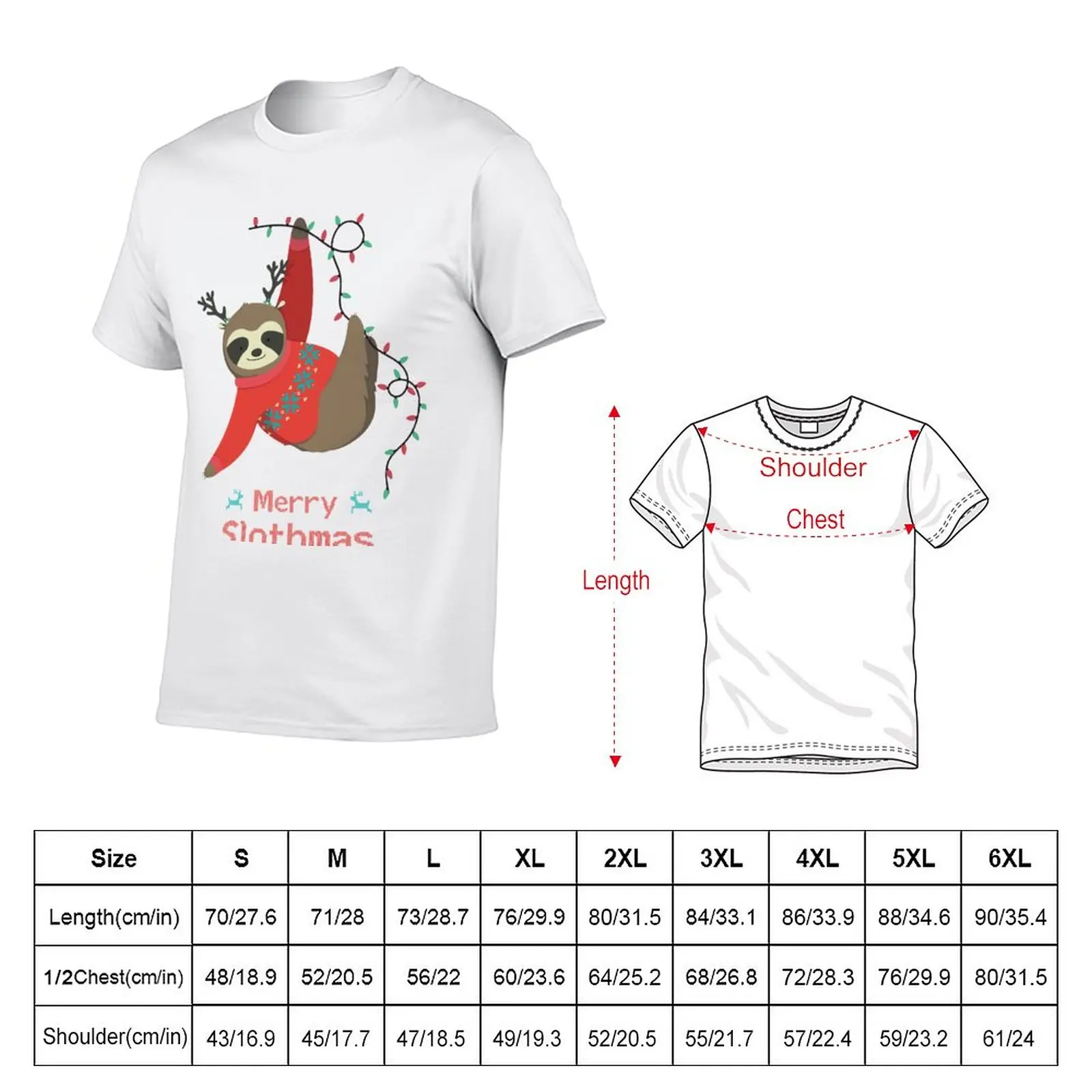 New Merry Slothmas - Christmas Sloth T-Shirt aesthetic clothes cute clothes summer tops cute tops black t-shirts for men